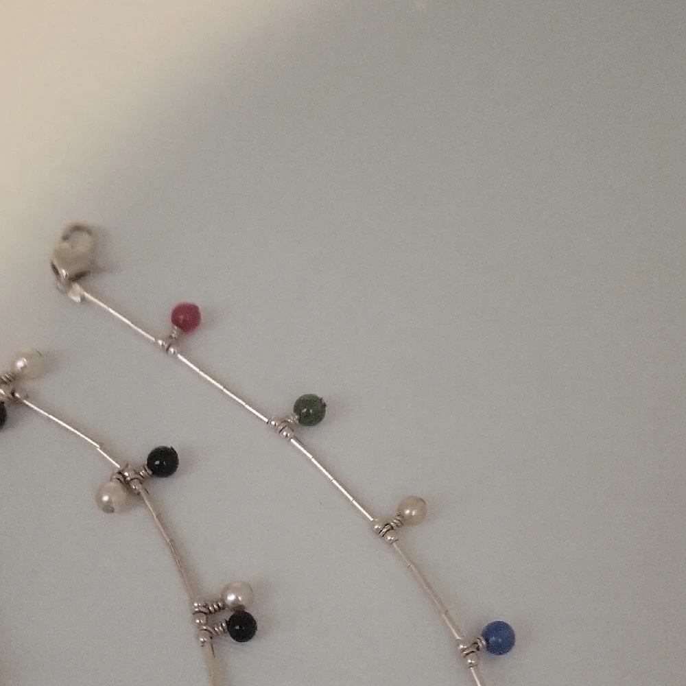 Elegant Multicolor Beaded claw clasp Necklaces (2) and 1 SS bracelet